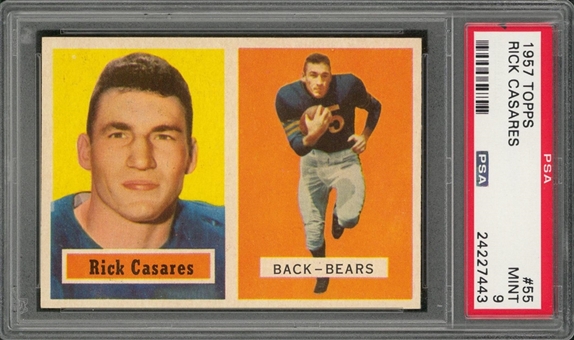 1957 Topps Football #55 Rick Casares – PSA MINT 9